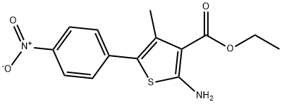 2-氨基-4-甲基-5-(4-硝基苯基)噻吩-3-羧酸乙酯 结构式