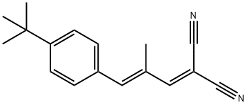 反-2-[3-(4-叔丁基苯基)-2-甲基-2-亚丙烯基]丙二腈 结构式