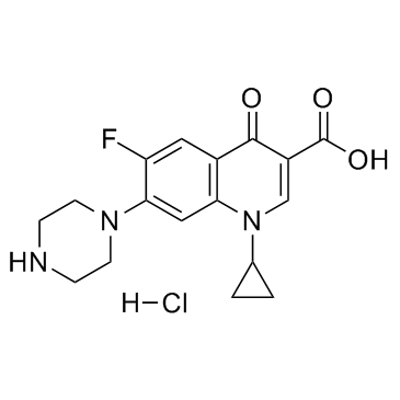 盐酸环丙沙星 结构式