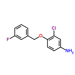 3-氯-4-(3-氟苄氧基)苯胺 结构式