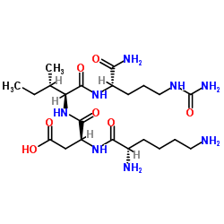 L-赖氨酰-L-α-天冬氨酰-L-异亮氨酰-N5-(氨基羰基)-L-鸟氨酰胺 结构式