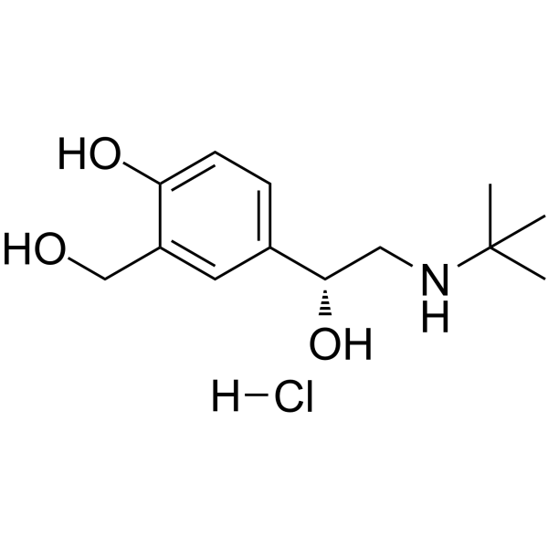 (R)-Albuterol Hydrochloride 结构式