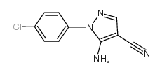 5-氨基-1-(4-氯苯基)-4-氰基-1H-吡唑 结构式
