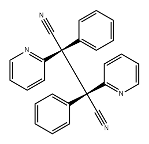2,3-二苯基-2,3-二-2-吡啶基丁二腈 (R*,R*)- 结构式