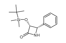 2-Azetidinone, 3-[[(1,1-dimethylethyl)dimethylsilyl]oxy]-4-phenyl-, (3R,4S)- 结构式