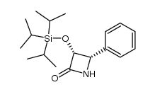 (3R,4S)-3-三异丙基硅氧基-4-苯基氮杂环丁-2-酮 结构式