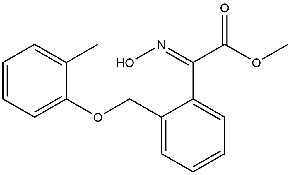 (E)-α-(羟亚氨基)-2-[(2-甲基苯氧基)甲基]苯乙酸甲酯 结构式