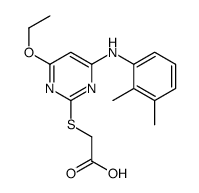 2-[4-(2,3-二甲基苯胺基)-6-乙氧基嘧啶-2-基]硫代乙酸 结构式