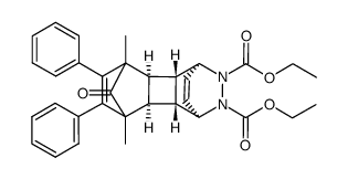 1,4-亚乙基-5,8-亚甲基苯并[3,4]环丁并[1,2-d]哒嗪-2,3-二羧酸 1,4,4a,4b,5,8,8a,8b-八氢-5,8-二甲基-9-氧代-6,7-二苯基- 二乙酯 (1α,4α,4aβ,4bα,5β,8β,8aα,8bβ)- 结构式