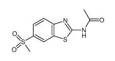 N-(6-(甲磺酰基)苯并[d]噻唑-2-基)乙酰胺 结构式