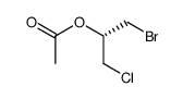 (S)-1-溴-3-氯-2-乙酸丙酯 结构式