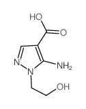 5-氨基-(2-羟乙基)-4-吡唑甲酸 结构式
