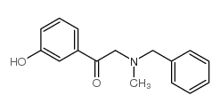 1-(3-羟基苯基)-2-[甲基(苯基甲基)氨基]乙酮 结构式