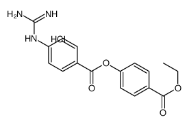 4-胍基苯甲酸-4-(乙氧羰基)苯基酯盐酸盐 结构式