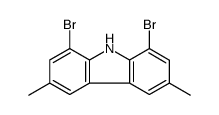 1,8-二溴-3,6-二甲基-9H-咔唑 结构式