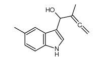 5-甲基-α-(1-甲基-1,2-丙二烯-1-基)-1H-吲哚-3-甲醇 结构式