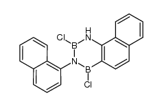 2,4-Dichloro-1,2,3,4-tetrahydro-3-(1-naphthalenyl)naphtho[2,1-e]-1,3,2,4-diazadiborine 结构式