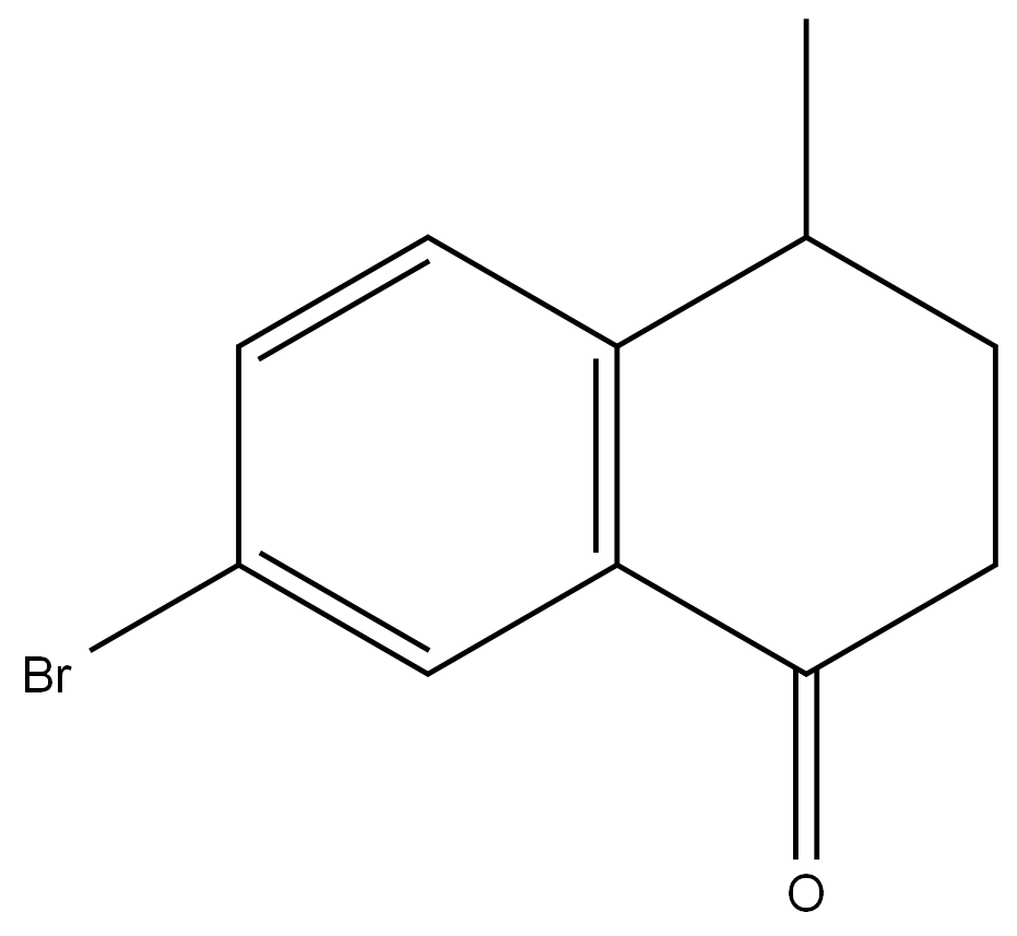 7-溴-4-甲基-3,4-二氢萘-1(2H)-酮 结构式