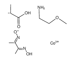 Cobaltate(1-), bis[(2,3-butanedione dioximato)(1-)-N,N'](1-carboxylatoethyl)(2-methoxyethanamine-N)-, hydrogen, (OC-6-12)- (9CI) 结构式