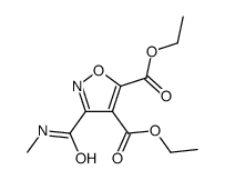 3-(甲基氨基甲酰基)-4,5-异恶唑二羧酸二乙酯 结构式