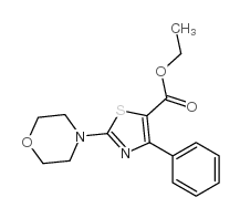 2-吗啉-4-基-4-苯基噻唑-5-甲酸乙酯 结构式