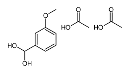 1-(3-甲氧基苯基)甲烷二醇 1,1-二乙酸酯 结构式