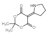 2,2-二甲基-5-(2-四氢吡咯亚基)-1,3-二氧六环-4,6-二酮 结构式