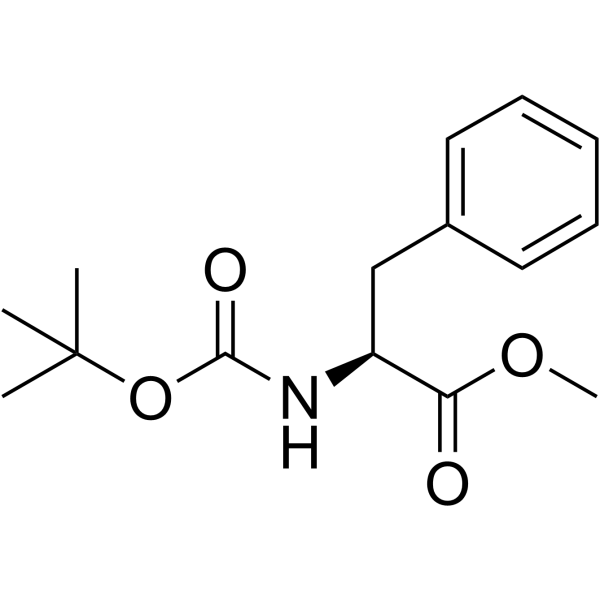 N-叔丁氧羰基-L-苯丙氨酸甲酯 结构式