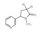 3,3-二溴-1-甲基-5-(3-吡啶基)-2-吡咯烷酮 结构式