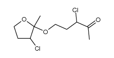 2-Pentanone, 3-chloro-5-[(3-chlorotetrahydro-2-methyl-2-furanyl)oxy]- 结构式