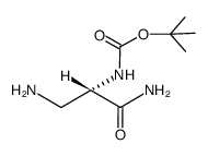 Carbamic acid, N-[(1S)-2-amino-1-(aminomethyl)-2-oxoethyl]-, 1,1-dimethylethyl ester 结构式