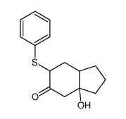 3a-羟基-6-(苯硫基)六氢-5-茚满酮 结构式