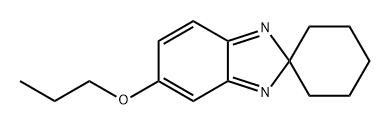 5-丙氧基-螺[2H-苯并咪唑-2,1'-环己烷] 结构式