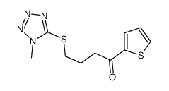 1-Butanone, 4-[(1-methyl-1H-tetrazol-5-yl)thio]-1-(2-thienyl)- 结构式