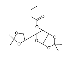[(5R,6S)-5-[(4R)-2,2-二甲基-1,3-二氧戊环-4-基]-2,2-二甲基-3a,5,6,6a-四氢呋喃并[4,5-d][1,3]二氧杂环戊烯-6-基]丁酸酯 结构式