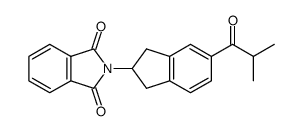 2-(1,3-异吲哚啉二酮-2-基)-5-(2-甲基丙酰基)茚满 结构式