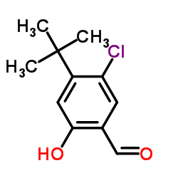 4-叔丁基-5-氯-2-羟基苯甲醛 结构式