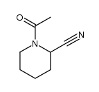 1-乙酰基-2-哌啶甲腈 结构式