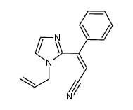 (Z)-3-(1-烯丙基-1H-咪唑-2-基)-3-苯基-2-丙烯腈 结构式