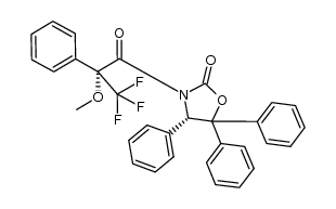 2-恶唑烷酮,4,5,5-三苯基-3-[(2R)-3,3,3-三氟-2-甲氧基-1-氧代-2-苯基丙基]-,(4S)- 结构式