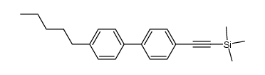 4-戊基-4'-(2-三甲基硅基乙炔基)联苯 结构式