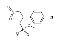 2-(4-氯苯基)-3-硝基丙基膦酸二甲酯 结构式