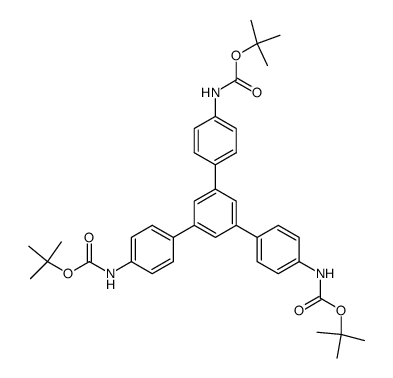 1,3,5-三{4-[N-(叔丁氧羰基)氨基]苯基}苯 结构式