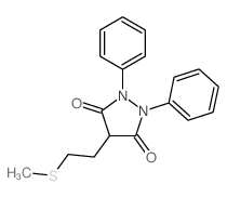 4-[2-(甲硫基)乙基]-1,2-二苯基-3,5-吡唑烷二酮 结构式