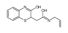 2-(3-氧代-4H-1,4-苯并噻嗪-2-基)-N-丙-2-烯基乙酰胺 结构式