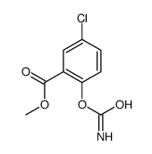 2-氨基甲酰氧基-5-氯苯甲酸甲酯 结构式