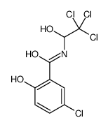 5-氯-2-羟基-N-(2,2,2-三氯-1-羟乙基)苯甲酰胺 结构式