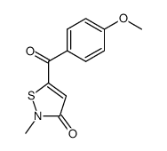 5-(4-甲氧基苯甲酰基)-2-甲基异噻唑-3(2H)-酮 结构式