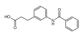3-(3-苯甲酰氨基苯基)丙酸 结构式