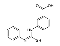 3-(苯基硫代氨基甲酰氨基)苯甲酸 结构式